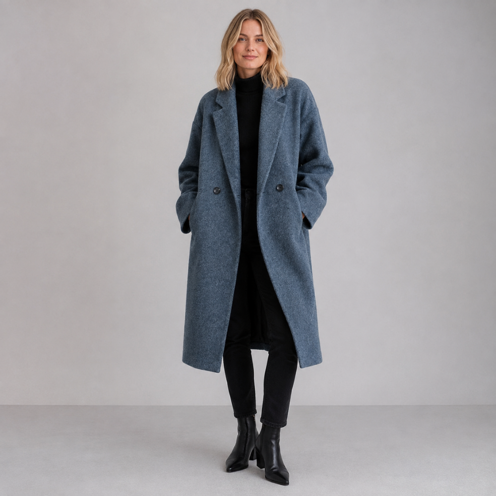 Sophia | Oversized Double-Breasted Long Coat