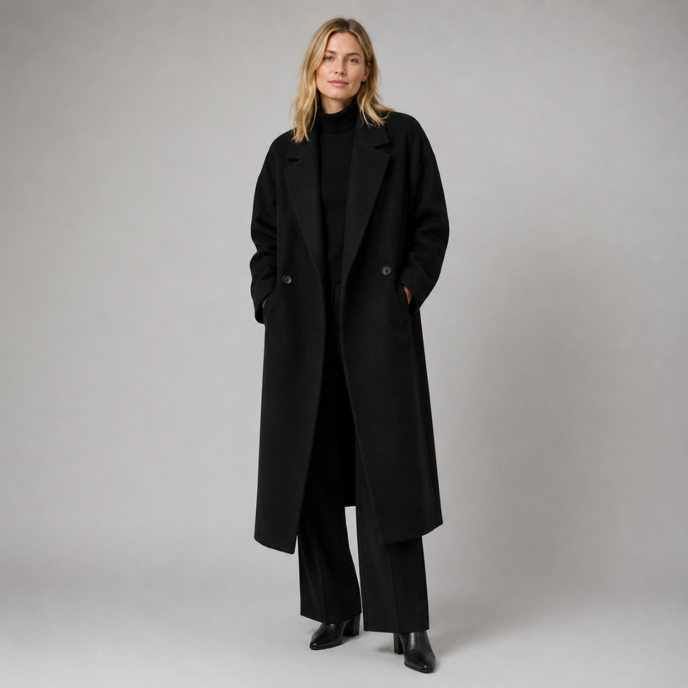 Sophia | Oversized Double-Breasted Long Coat