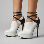 Valentina Contrast Strap Heels