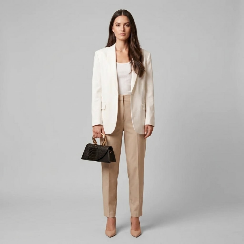 Valentina | Sculpted Handle Croc-Embossed Clutch