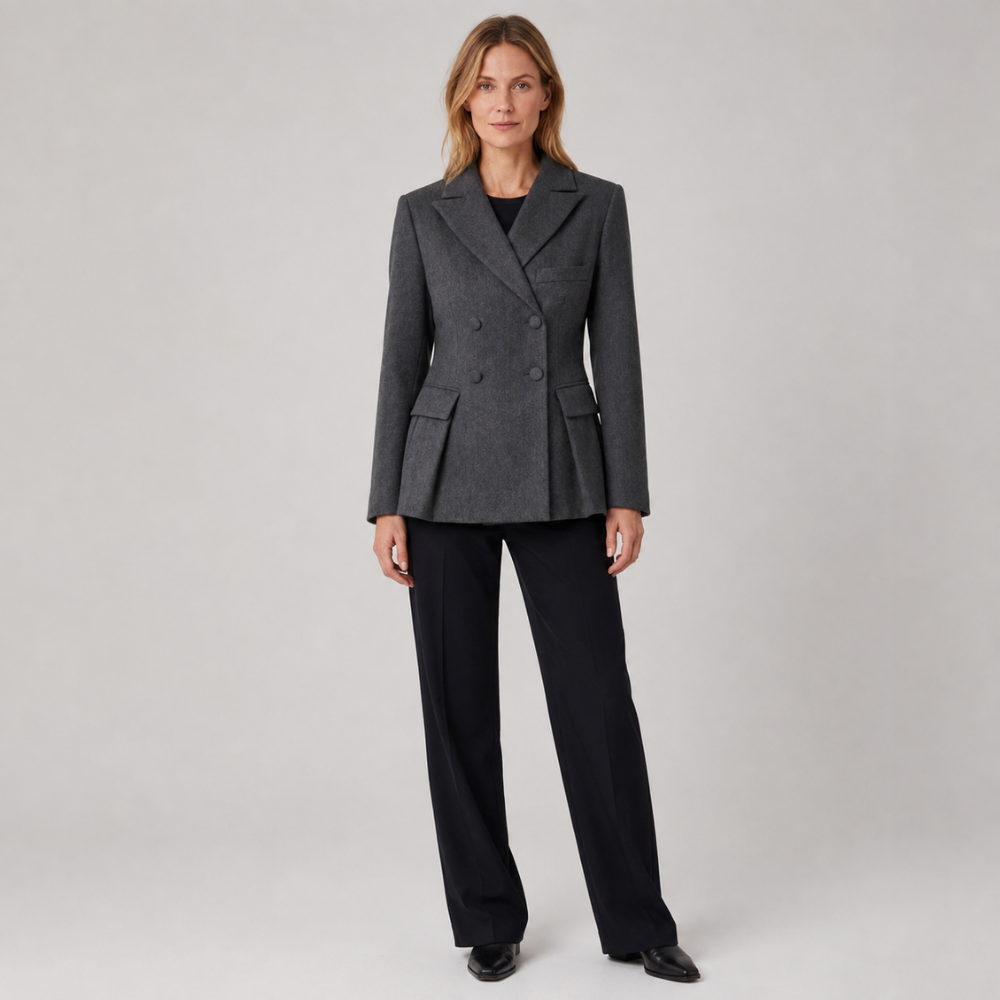 Victoria | Double-Breasted Peplum Blazer