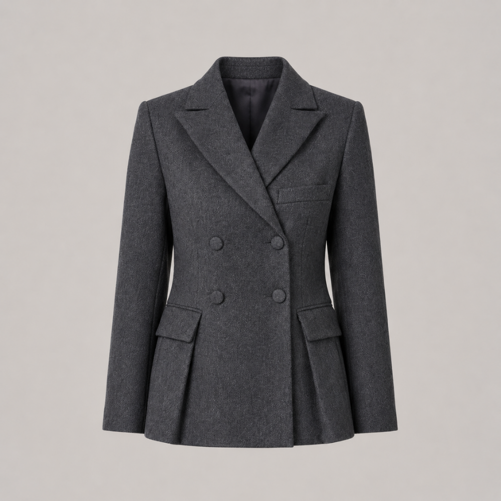Victoria | Double-Breasted Peplum Blazer