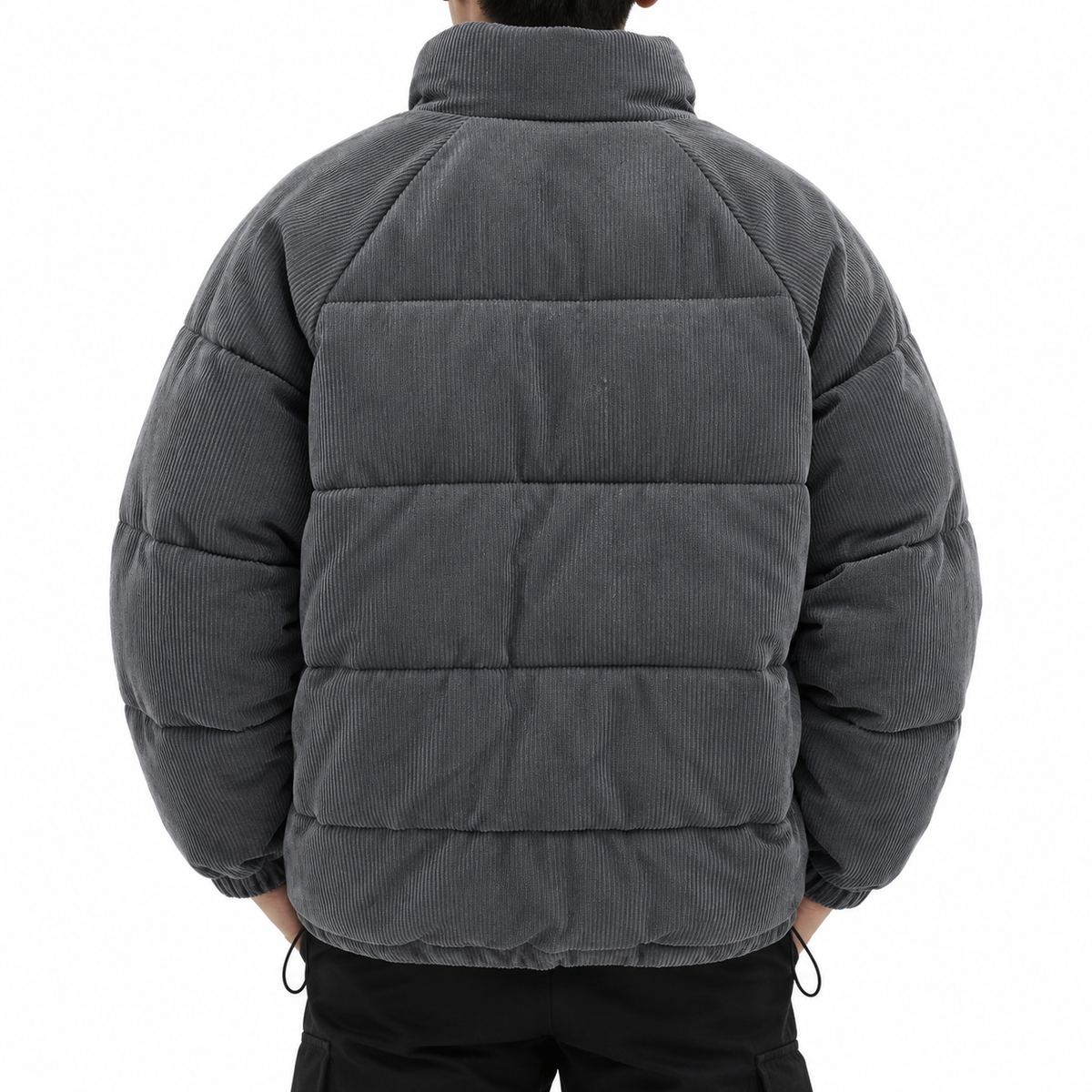 Wesley | Men's Padded Jacket with Stand Collar and Full Zip Front
