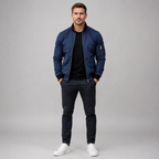 William | Slim-Fit Zip-Up Bomber Jacket