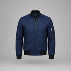 William | Slim-Fit Zip-Up Bomber Jacket