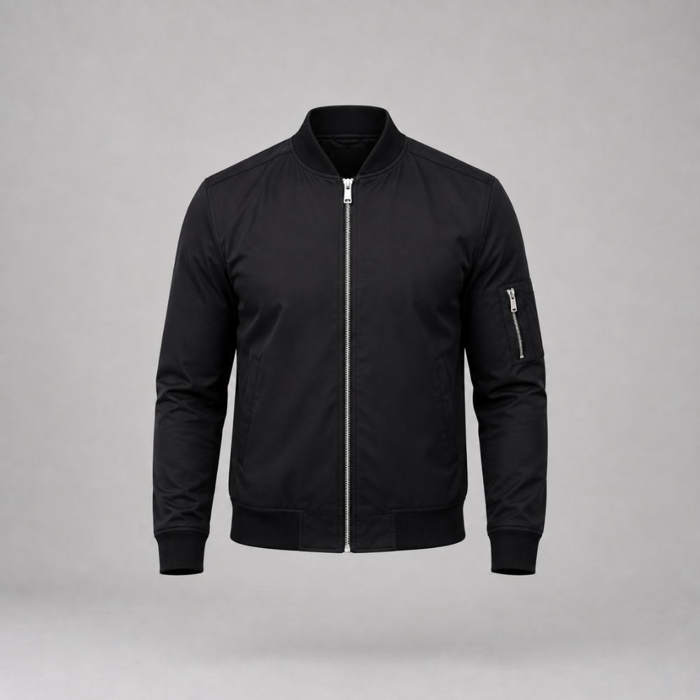 William | Slim-Fit Zip-Up Bomber Jacket