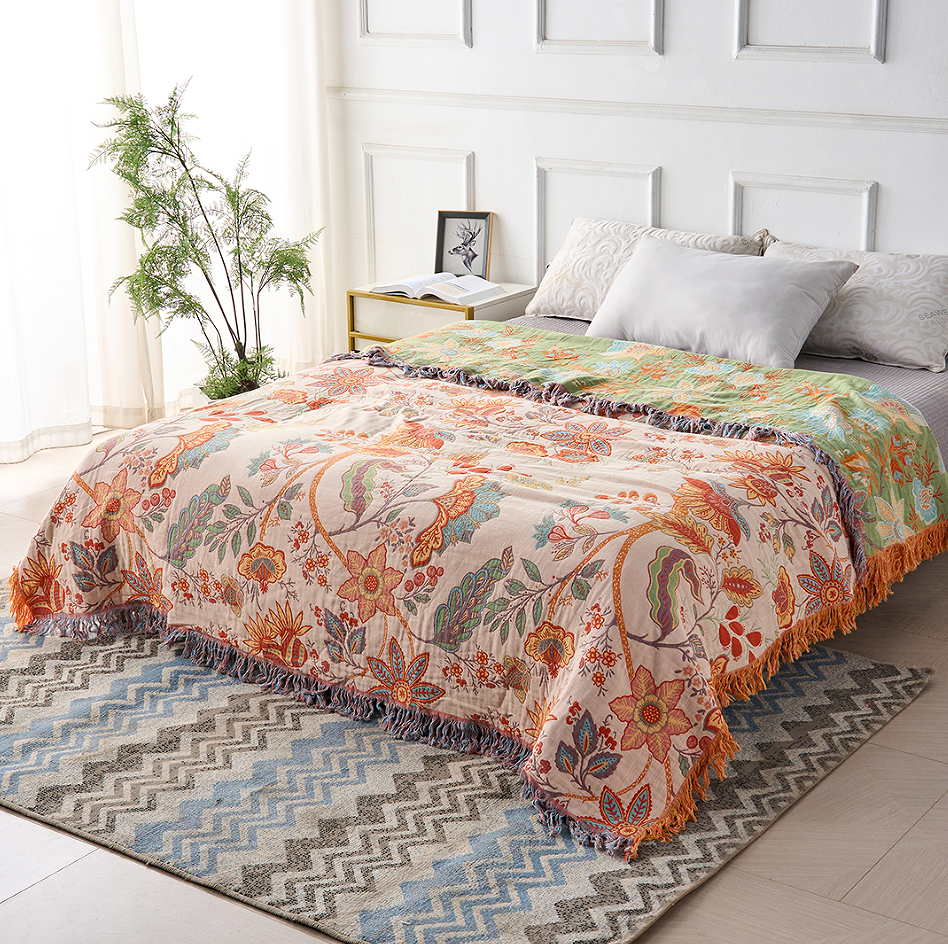 Marlow Cotton Floral Throw Blanket
