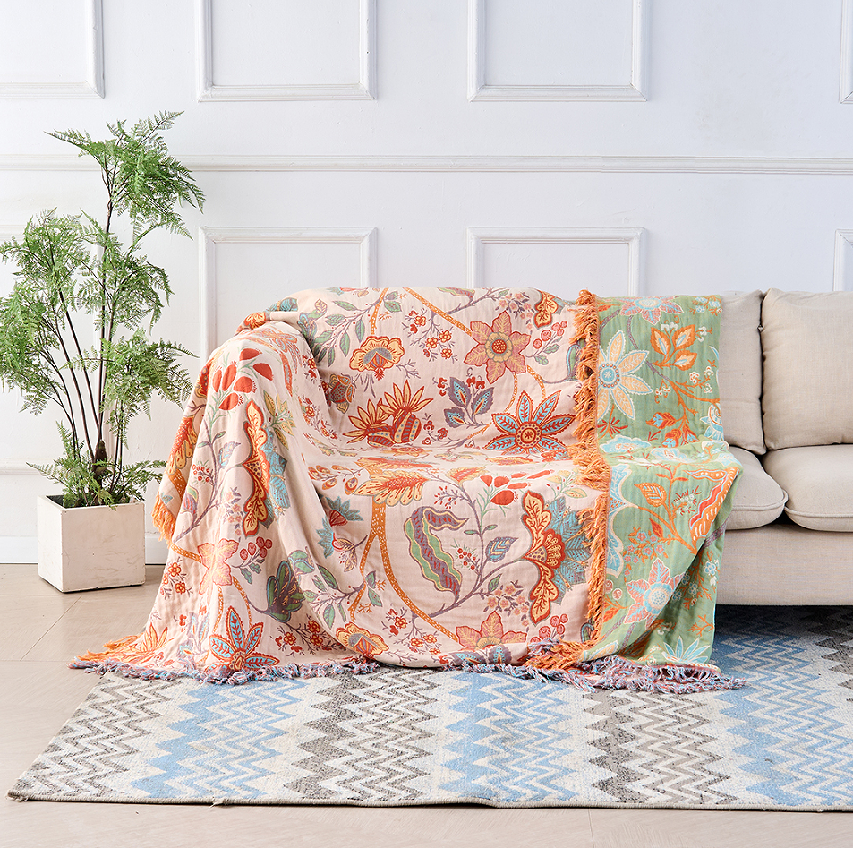 Marlow Cotton Floral Throw Blanket