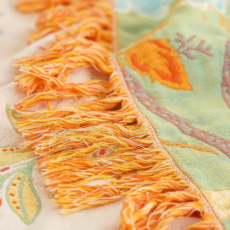 Marlow Cotton Floral Throw Blanket