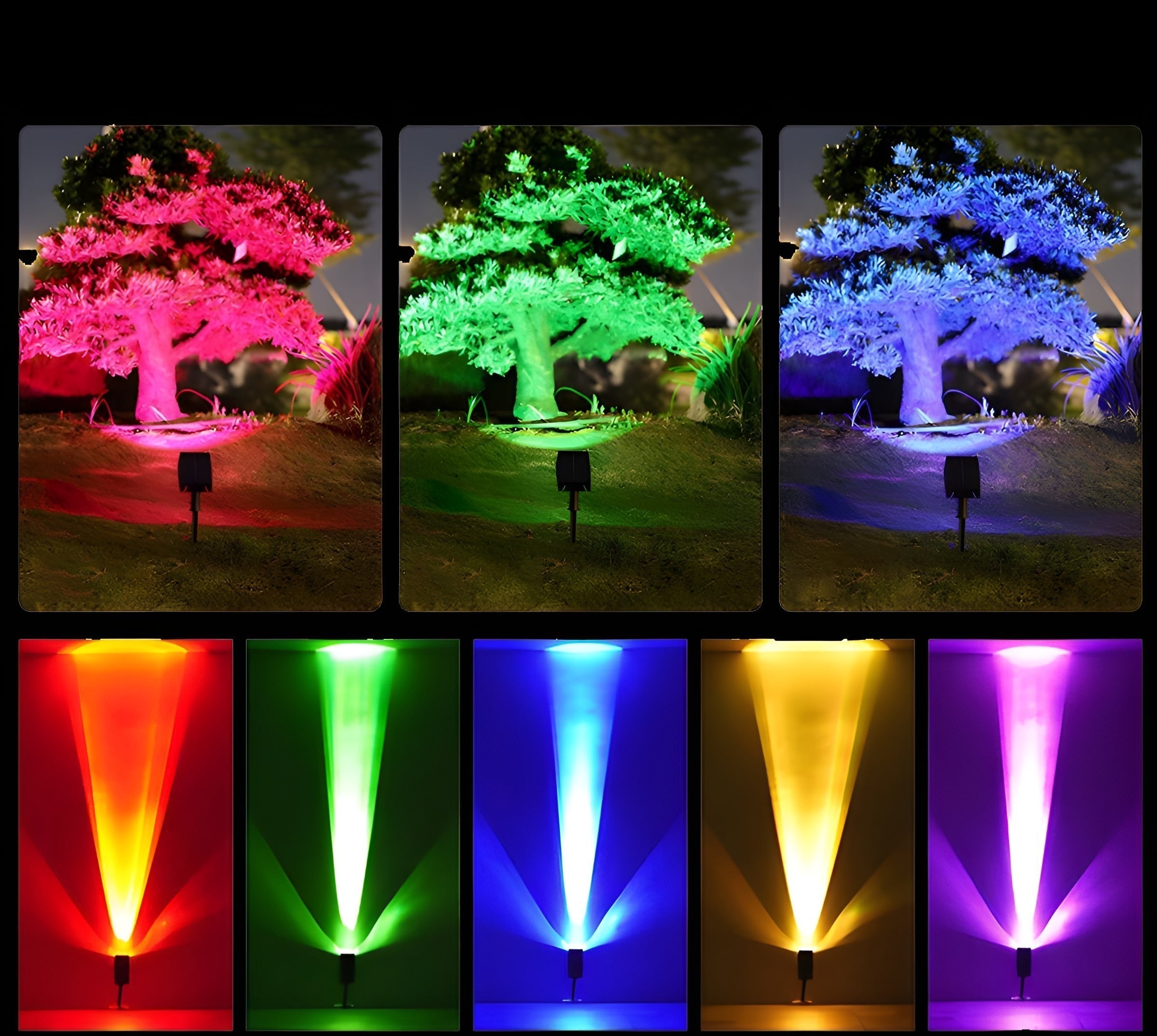 Matteo Solar RGB Garden Spotlight